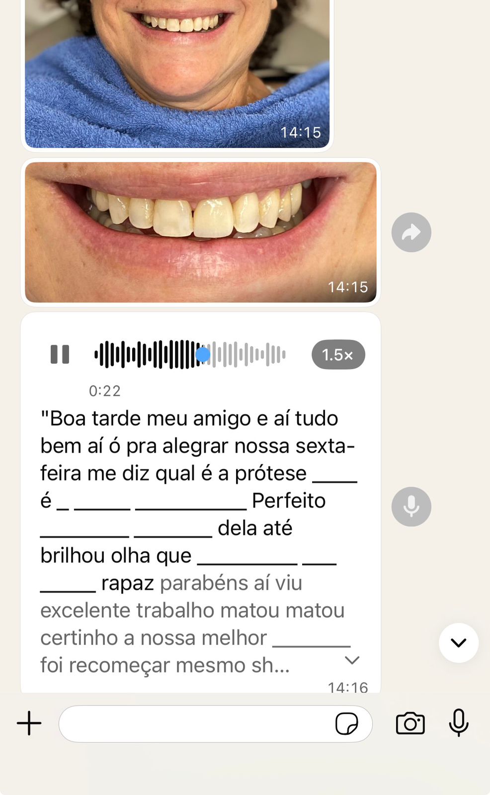 Depoimento dentista