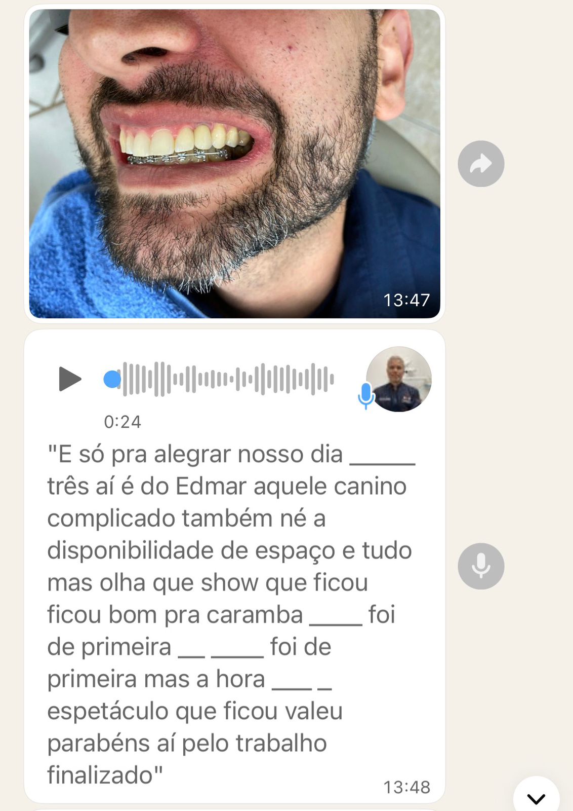 Depoimento dentista